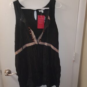TCEC Black Dress with Multicolor Accents